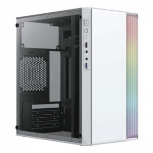 Gabinete ACTECK FUSION II GI440 Micro Tower / White / Micro ATX. Mini ITX / RGB / USB 3.0 / Fuente 500W / AC-935760 - Imagen 1