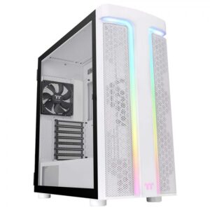 Gabinete Thermaltake H590 Tg Argb Snow, Ventana Lateral, 2x Vent. 120mm, Blanco - Imagen 1