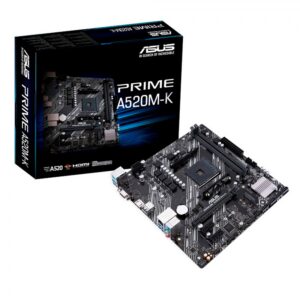 Tarjeta Madre Asus, Prime A520m-k,socket Amd Amd4, 3th Gen, 2xddr4, 4xsata, 1xm.2, 1xpcie 3.0x16, 1xhdmi, 1xvga, 4xusb 3.0, 2xusb 2.0 - Imagen 1