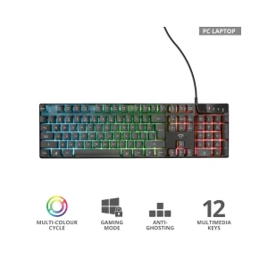 Teclado TRUST Alámbrico Gaming GXT835 Azor con Iluminación - Imagen 3