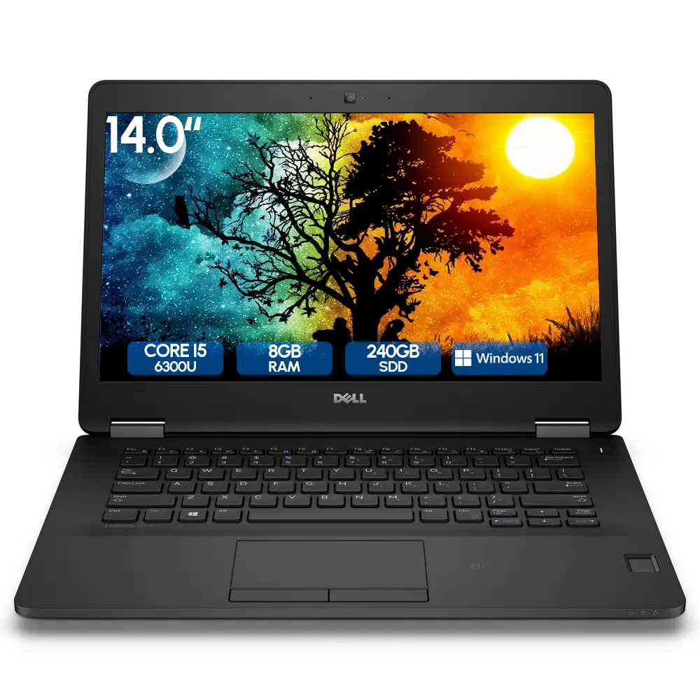Laptop Seminueva Dell Latitude E7470 Core i5-6300u 2.40Ghz 14" 8Gb Ram 240Gb SSD