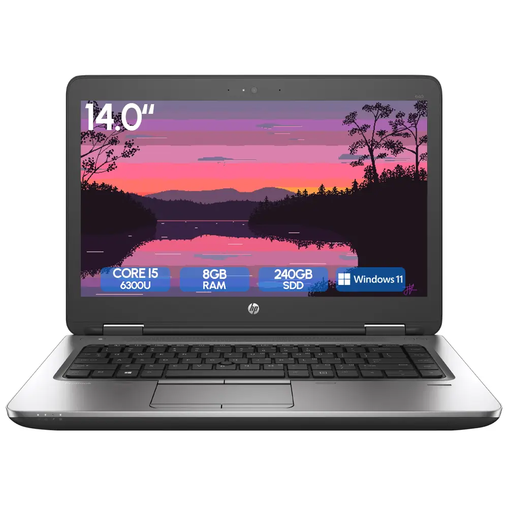 Laptop Seminueva Hp Probook 640 G2 i5-6300U 2.40Ghz 14" 8Gb Ram 240Gb SSD