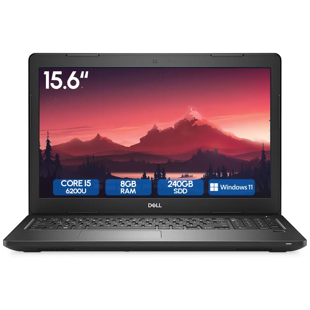 Laptop Seminueva Dell Latitude 3580 Core i5-6200U 2.3Ghz 15.6" 8Gb Ram 240Gb SSD