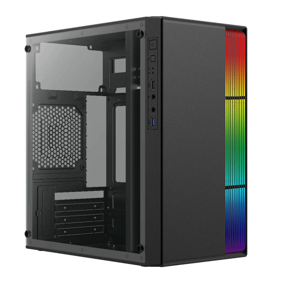 Gabinete Acteck Fusion II M-ATX Fuente ATX 500W USB 3.0 NEGRO AC-935753