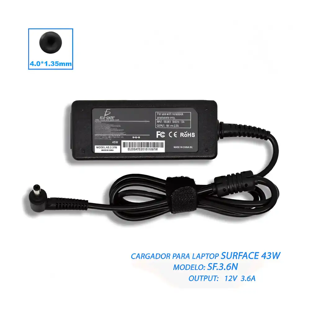 Cargador Para Laptop Tipo Asus Punta Delgada 45w 19v 2.37a