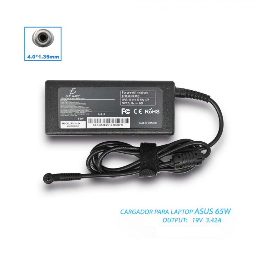 Cargador Para Laptop Tipo Acer 65w 19v 3.42a