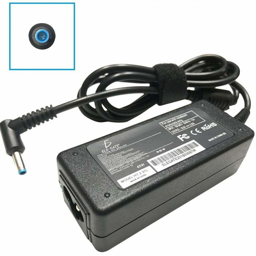 Cargador Para Laptop Tipo HP Punta Azul 45w 19.5v 2.31a