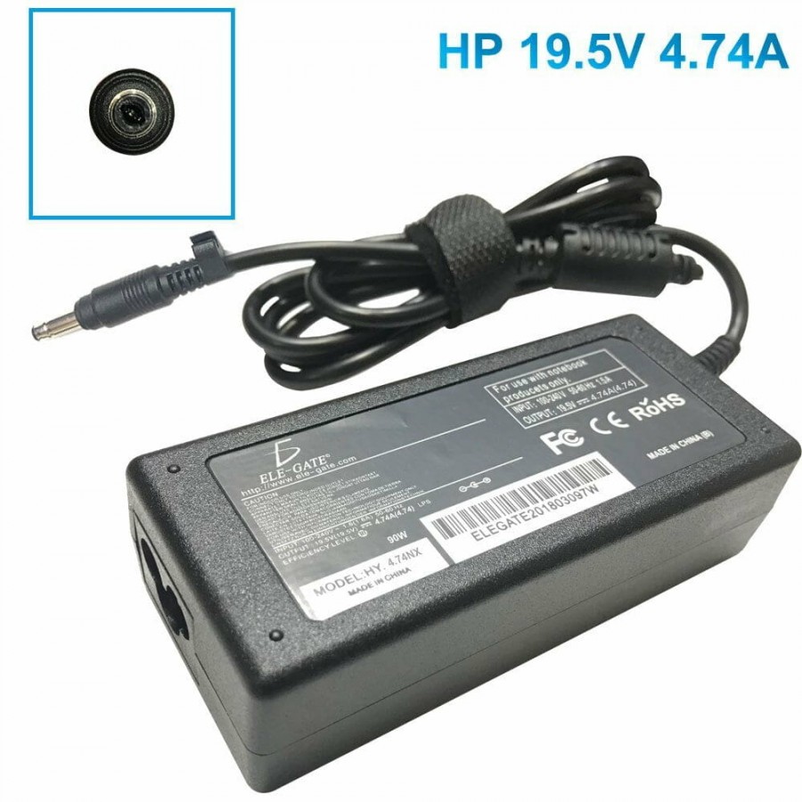 Cargador Para Laptop Tipo HP Punta Delgada con Pin Central 90w 19.5v 4.74a
