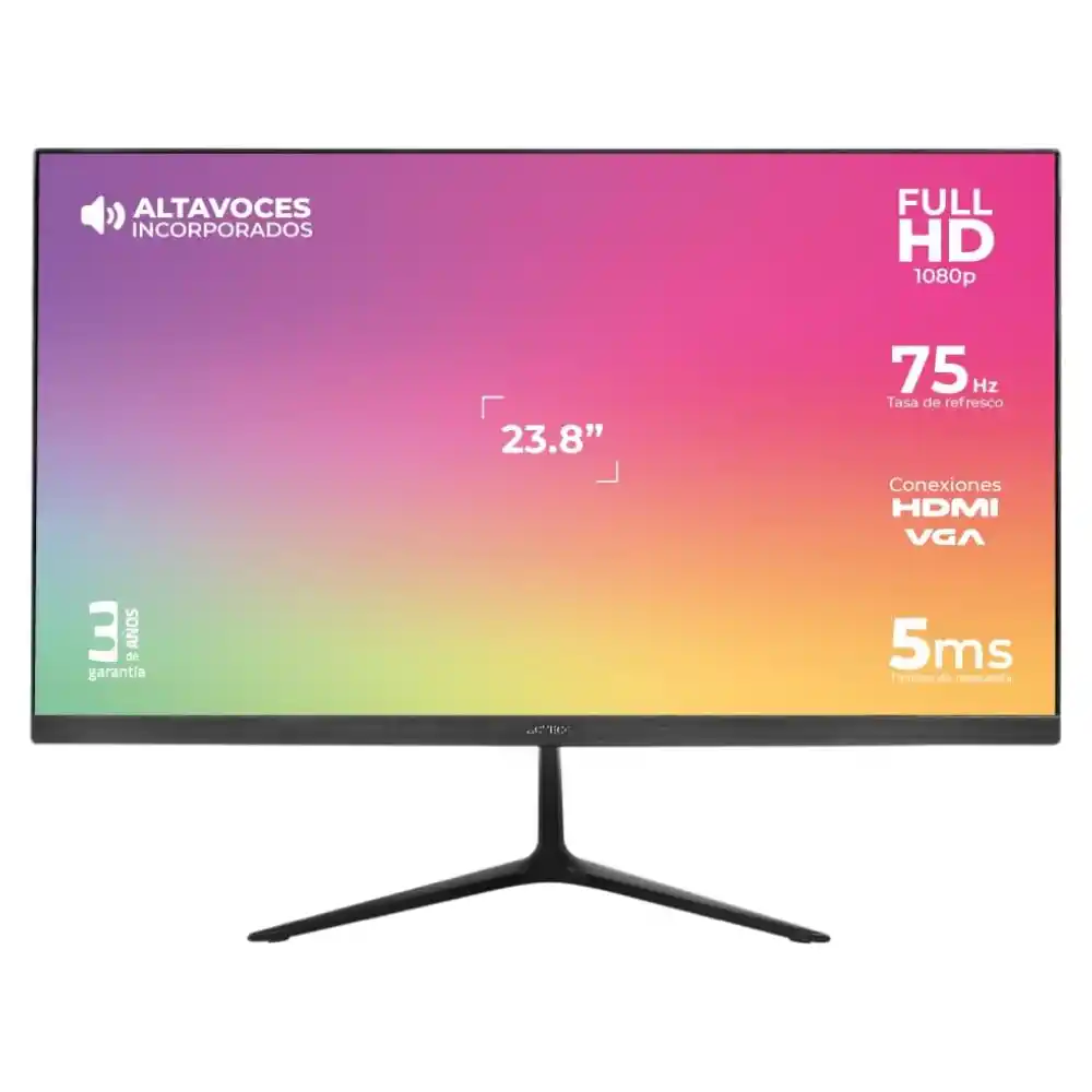 Monitor Acteck Sp270 Plano Pulgadas Captive Vivid Elite Series