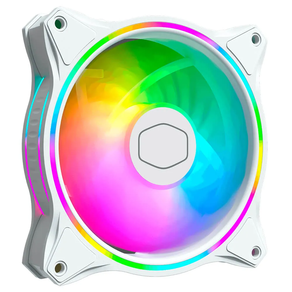 Ventilador Cooler Master Masterfan Mf120 Halo RGB, 120mm, Blanco