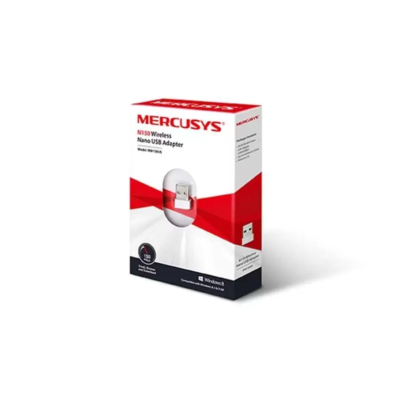 Tarjeta De Red USB Mercusys Mw150us Inalambrica 150 Mbps 802.11n/g/b Tamano Nano