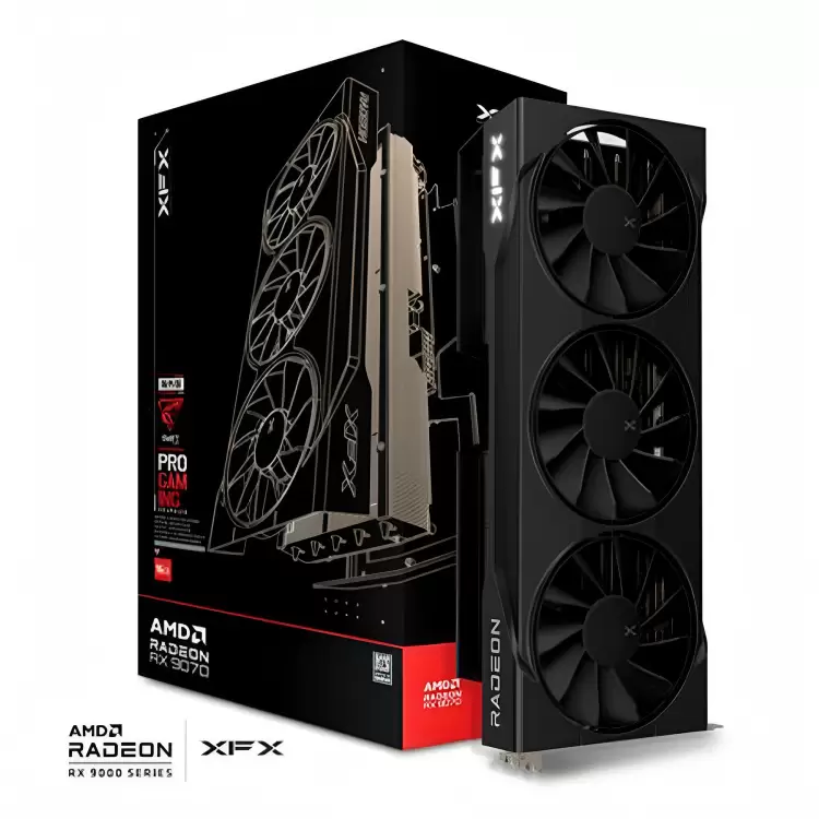 Tarjeta De Video Xfx (RX-97SWFB3B9) Swift Radeon Rx9070 Oc, 16gb, 2210mhz, 3*dp, HDMI, 3*fan, Negro