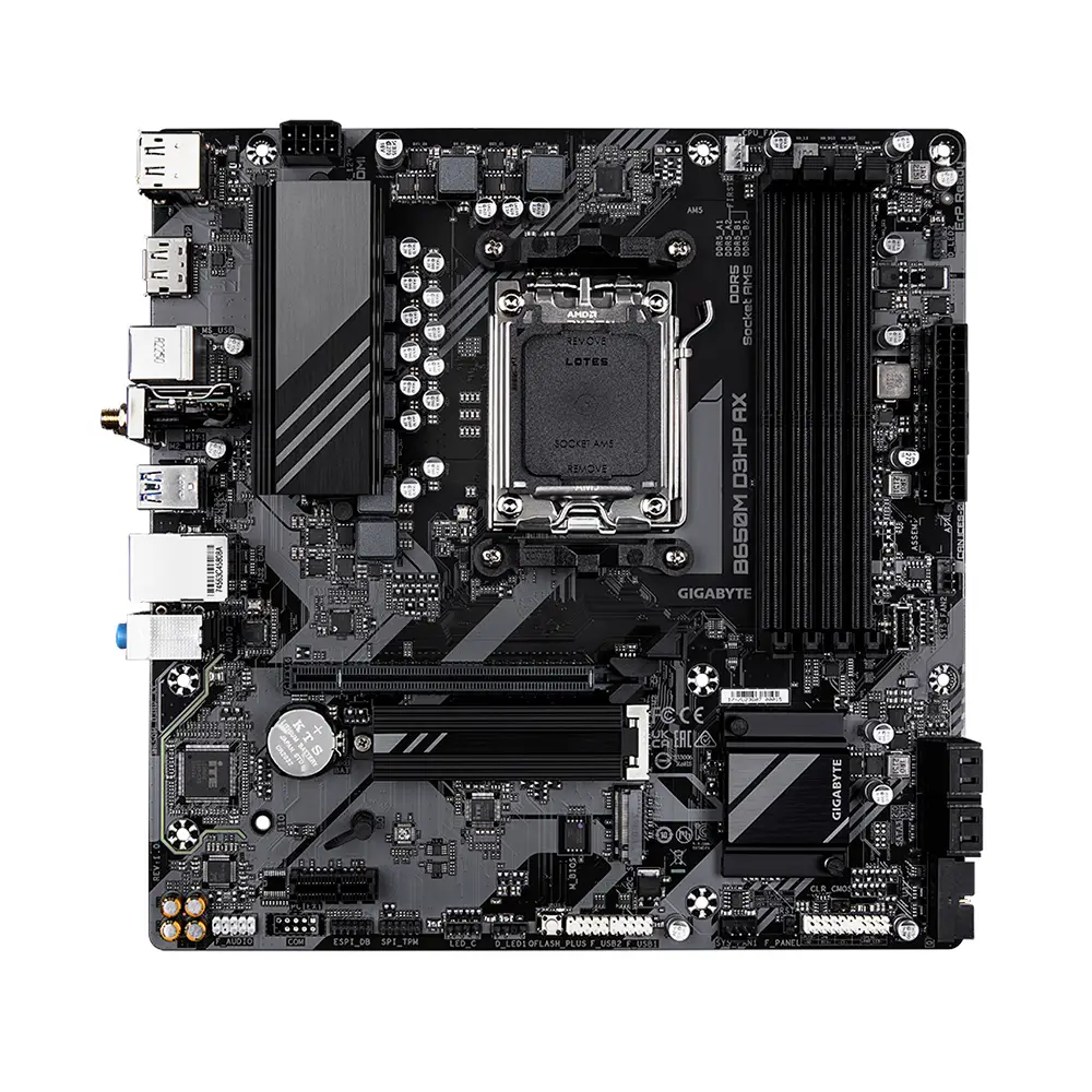 Motherboard Gigabyte (B650M D3HP AX) Socket Am5, 4*ddr5 5200mhz, HDMI, 2*dp, Wi-Fi, Bt, Micro Atx