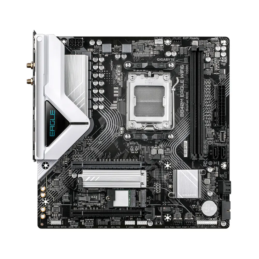 Motherboard Gigabyte (B840M EAGLE WIFI6) Socket Am5, 2*ddr5 5200mhz, HDMI, Dp, Wifi6, Bt, Micro Atx