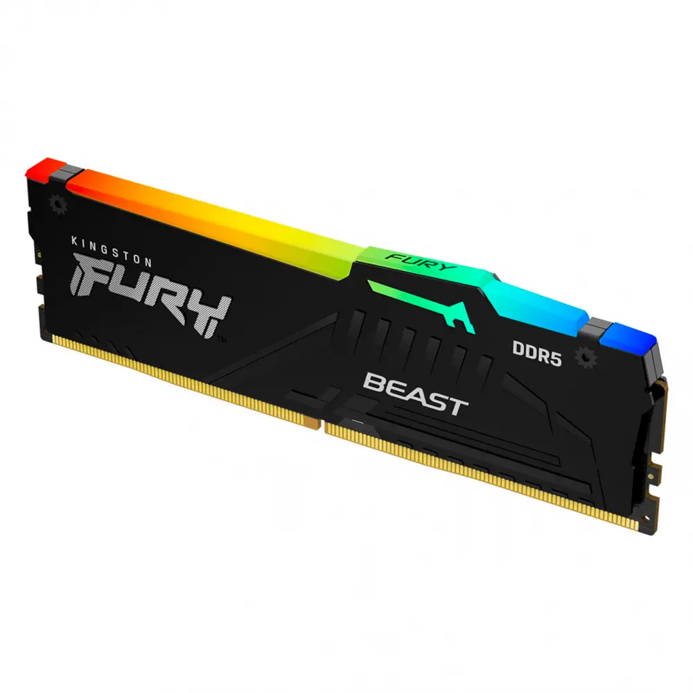 Memoria RAM Kingston Fury Beast RGB DDR5 / 5600mhz / 16gb / Non-Ecc / Cl40 / Xmp / Kf556c40bba-16