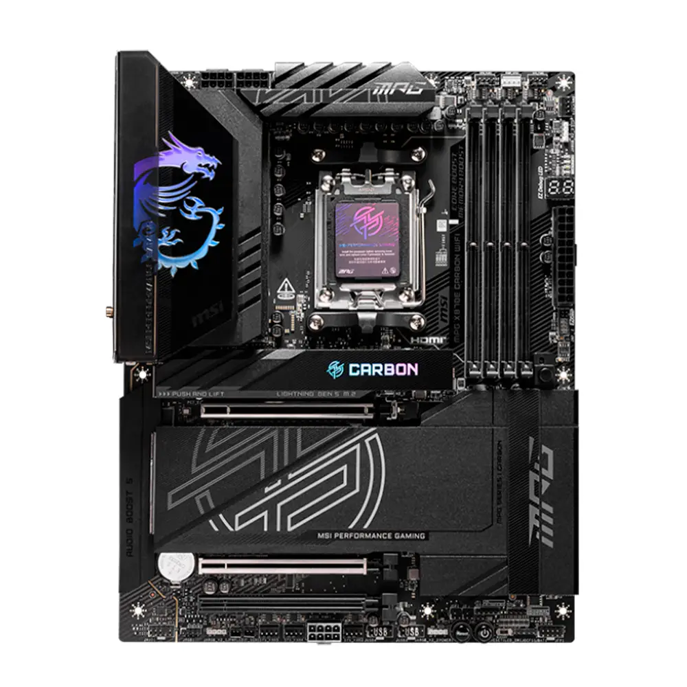 Motherboard Msi (MPG X870E CARBON WIFI) Socket Am5, 4*ddr5 8400, HDMI, 2* USB-C, 4*m.2, Atx
