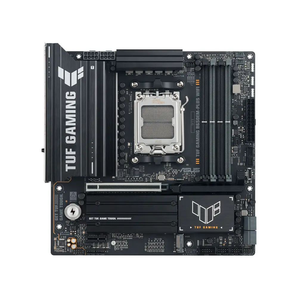 Motherboard Asus (TUF GAMING B650EM-PLUS WIFI) Socket Am5, 4*ddr5, HDMI, Dp, PCIe-4.0, Wifi6e, Micro Atx