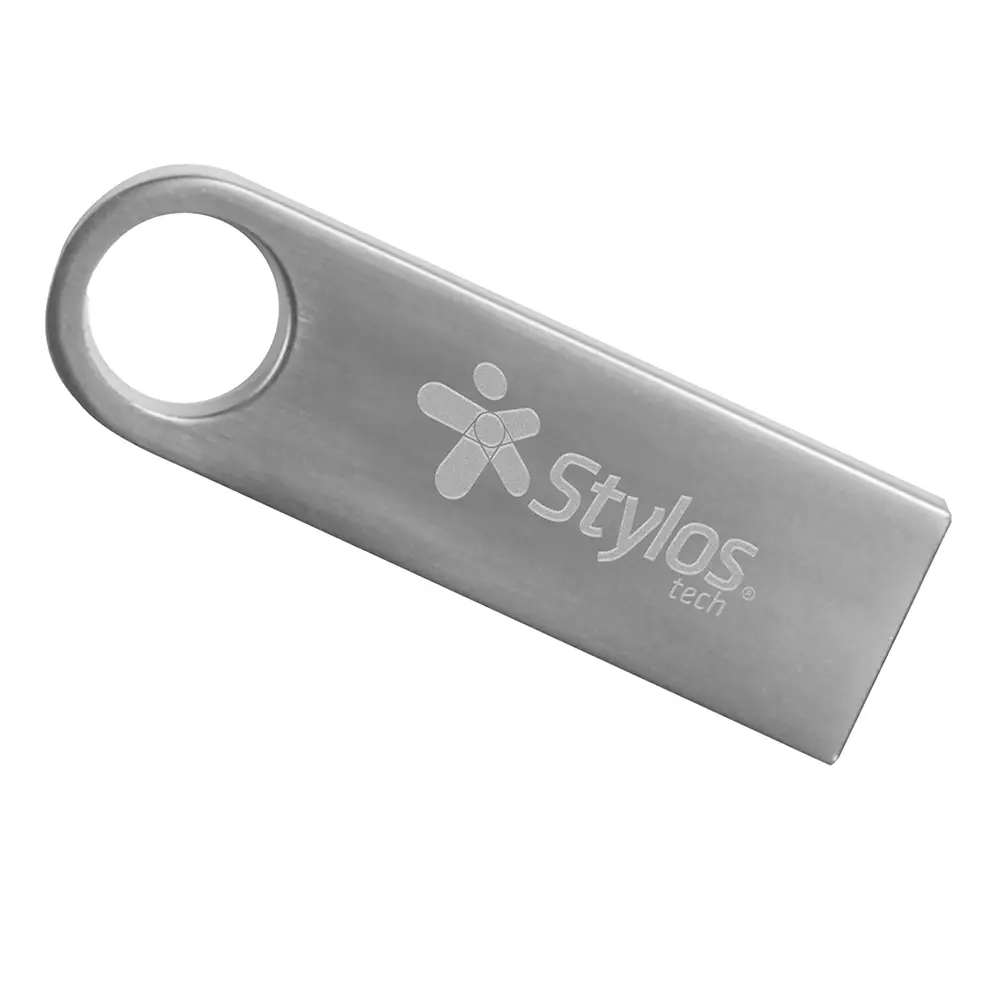 Memoria USB Stylos (STMUS516B) 16gb, St500, USB 2.0, Metal Plata