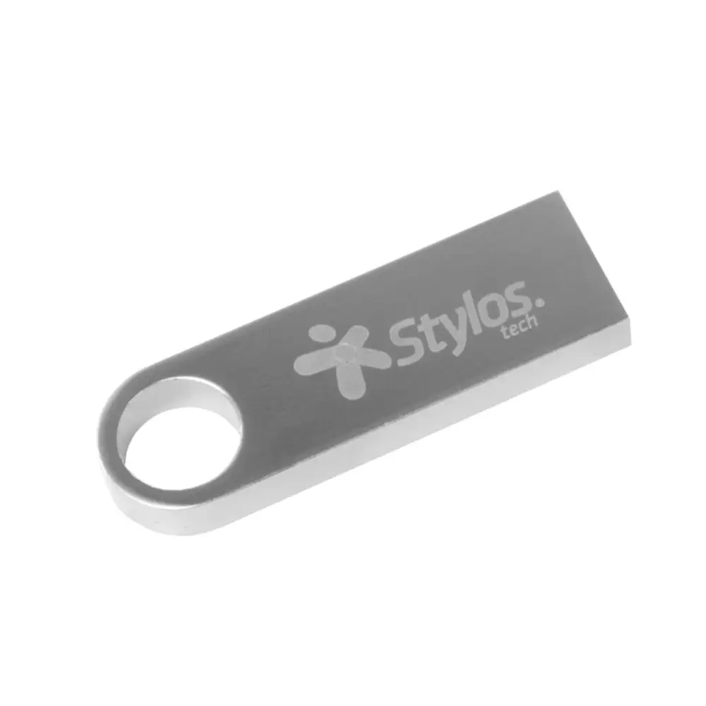 Memoria USB Stylos (STMUSB5B) 128gb, St100, USB 2.0, Metal Plata