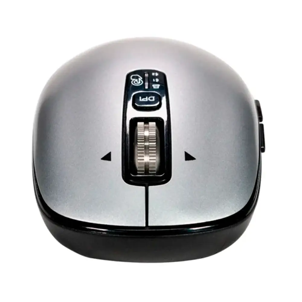 Mouse Inalambrico Naceb (NA-0131G) Slim Gris, USB, Bluetooth, 3200dpi, Scroll Infinito/horizontal
