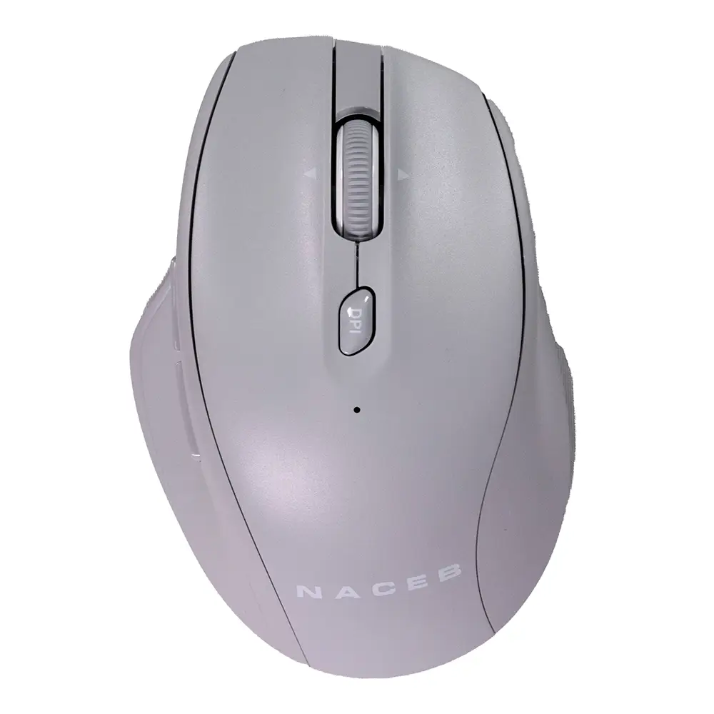Mouse Inalambrico Naceb (NA-0139G) Dual Mode, USB 2.4, Bluetooth, 1600dpi, 5*botones+rueda, Gris