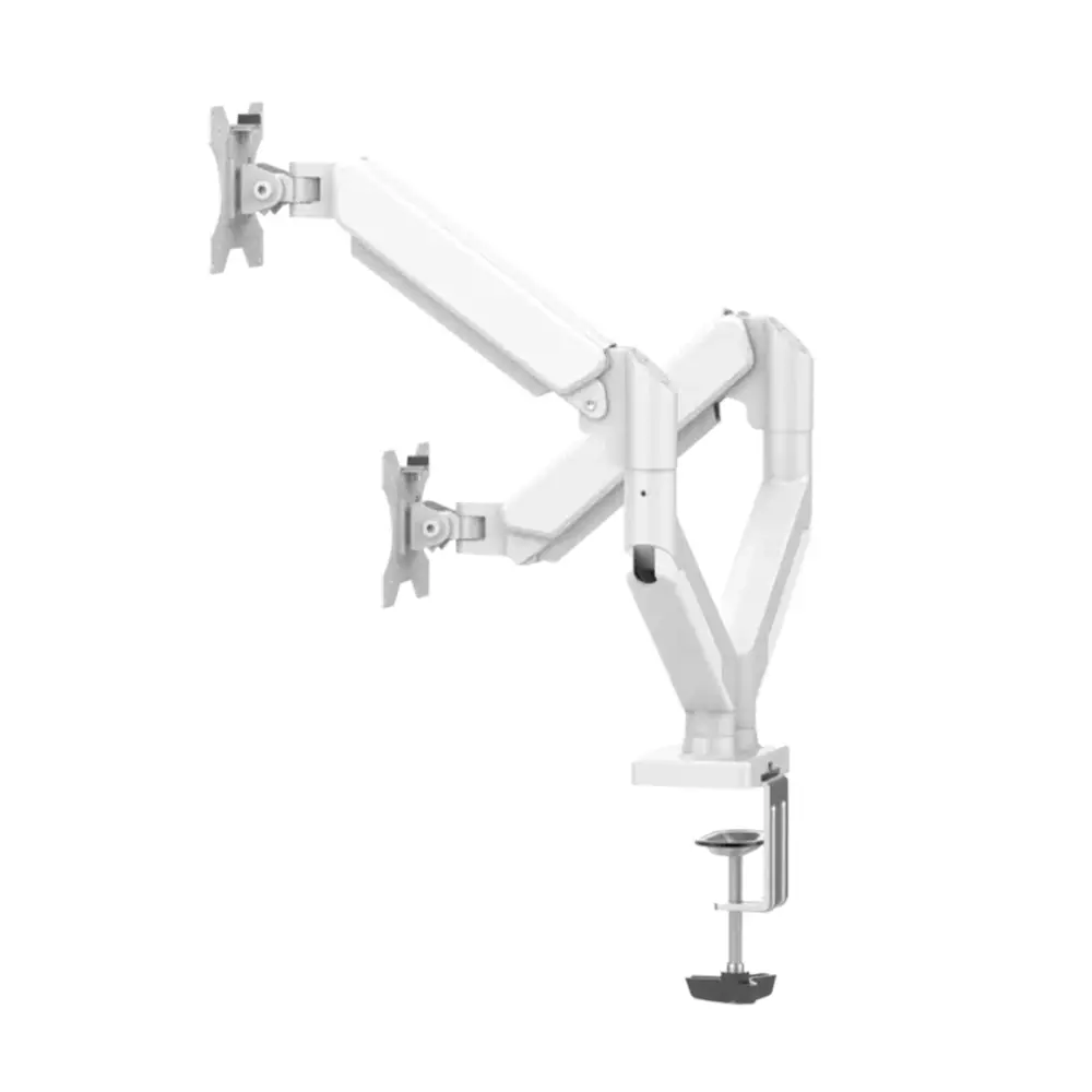 Soporte P/monitor Naceb (NA-0215) 2 Monitores, Articulado, 10"-32", 10kg, Vesa, Blanco